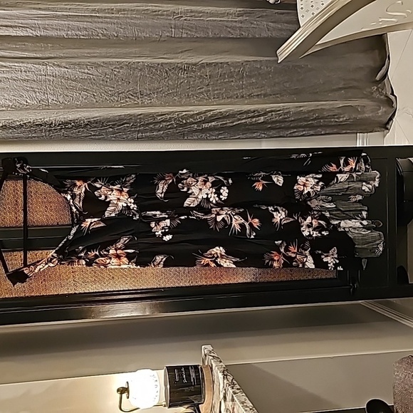 City Chick Black, Orange, and Brown Sundress - Picture 3 of 6